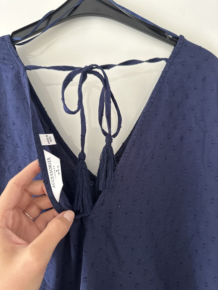Kleider: Sommerkleid dunkelblau mit Spitzenmuster, Gr. M – Gebraucht aus Zürich von  4