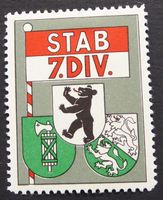 Soldatenmarken - Kommandostäbe 7.Div Stab - Wi Kdo 71 - *