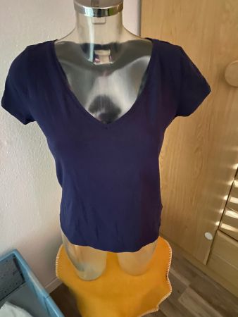 T-Shirt dunkelblau basic Grösse M
