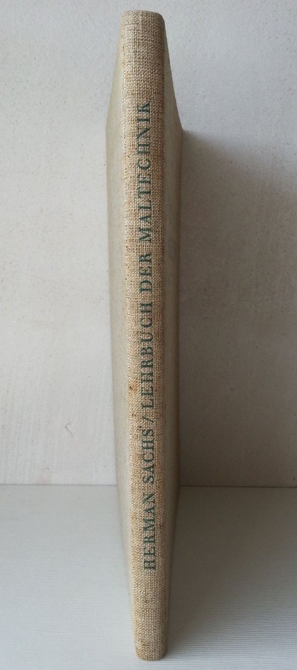 Libri: LEHRBUCH DER MALTECHNIK, Herman Sachs, 1927 – Usato da Oberriet SG venduto da Manick 9