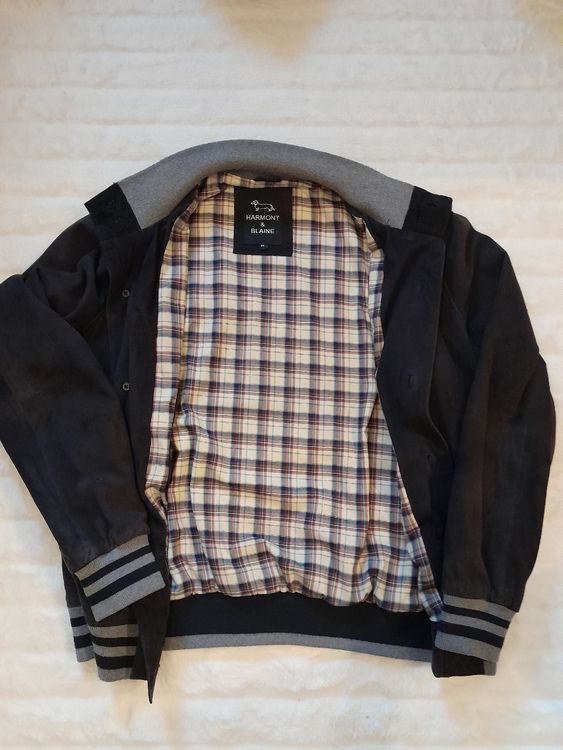 Blouson ALCOTT Aspect Daim Gris Marron - Taille XL - Occasion Très Bon état