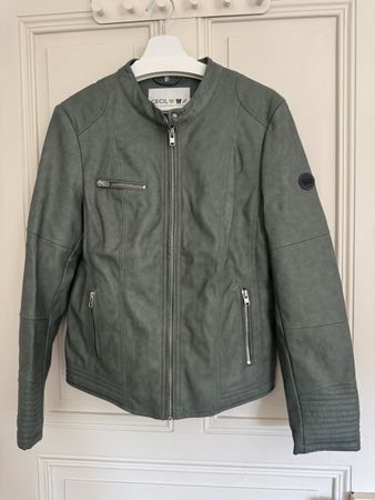 Damen Jacke Cecil, mint, Kunstleder, M, neuwertig