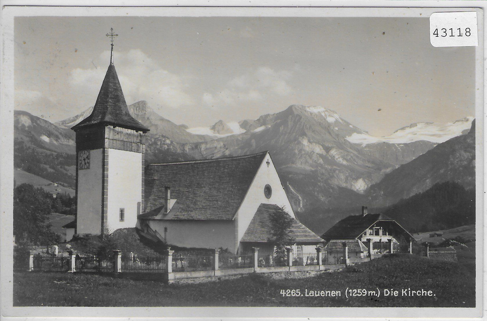Ansichtskarten: Lauenen bei Gstaad - Kirche – Gebraucht aus Ettingen von Kartenplanet