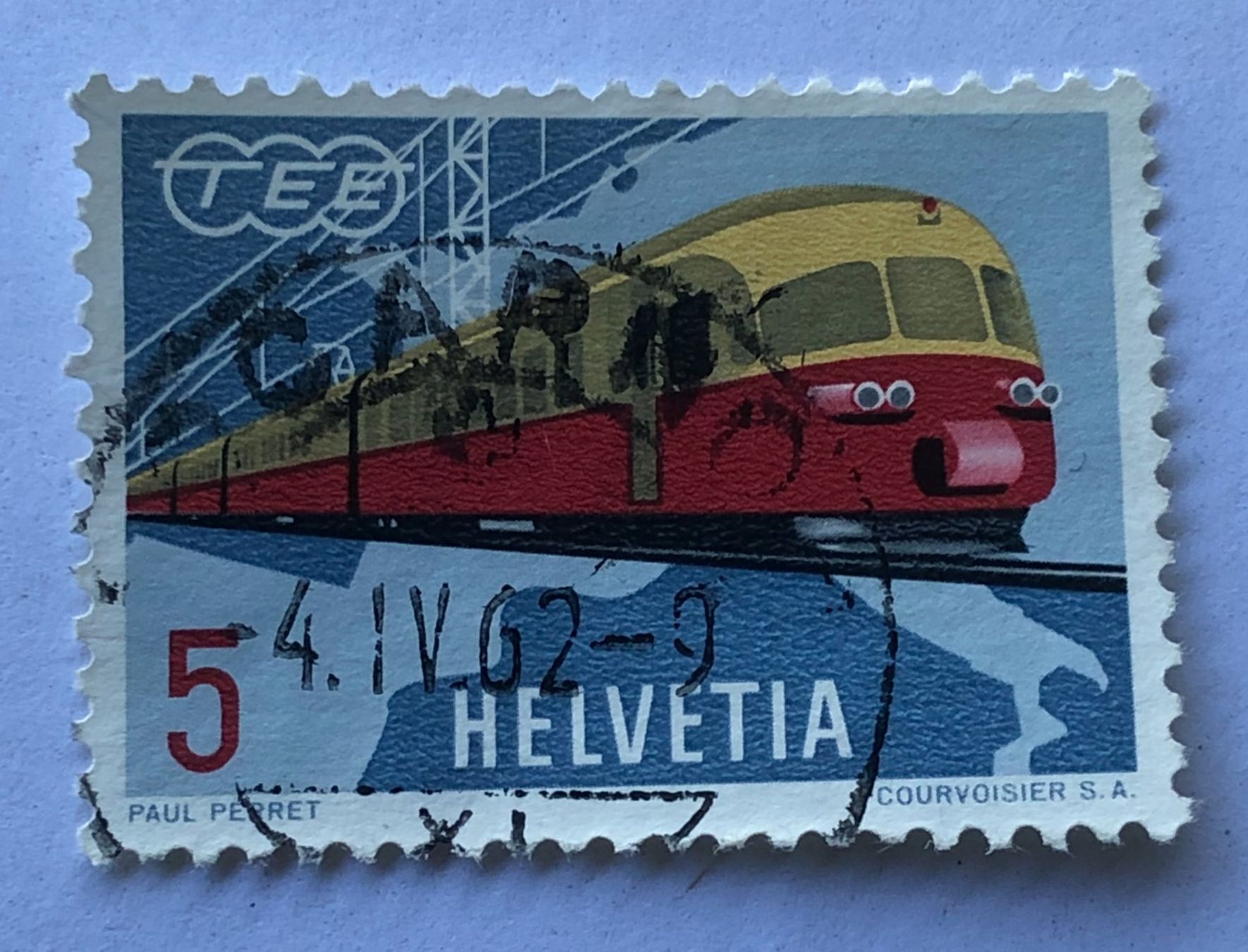 Tutti i francobolli: Nr. 385 GESTEMPELT 1962 – Usato da Aarau venduto da Billa007