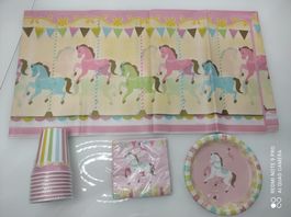Kinder Geburtstag Pferdkarussell party Set
