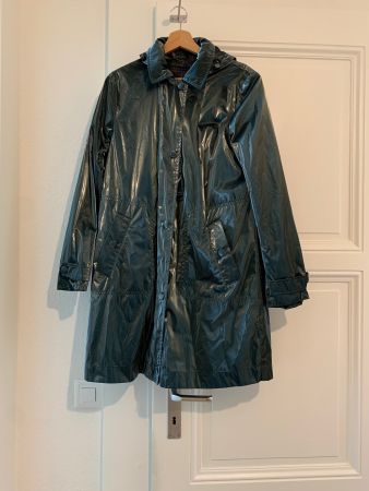 Parka imperméable vert brillant avec doublure Geox