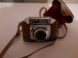 Baldix Kamera Oldtimer mit Ledertasche