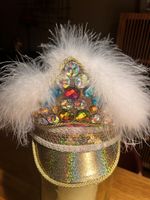 Laura Costa Karneval Fasnacht Offiziers Hut Gold Glitzer (58