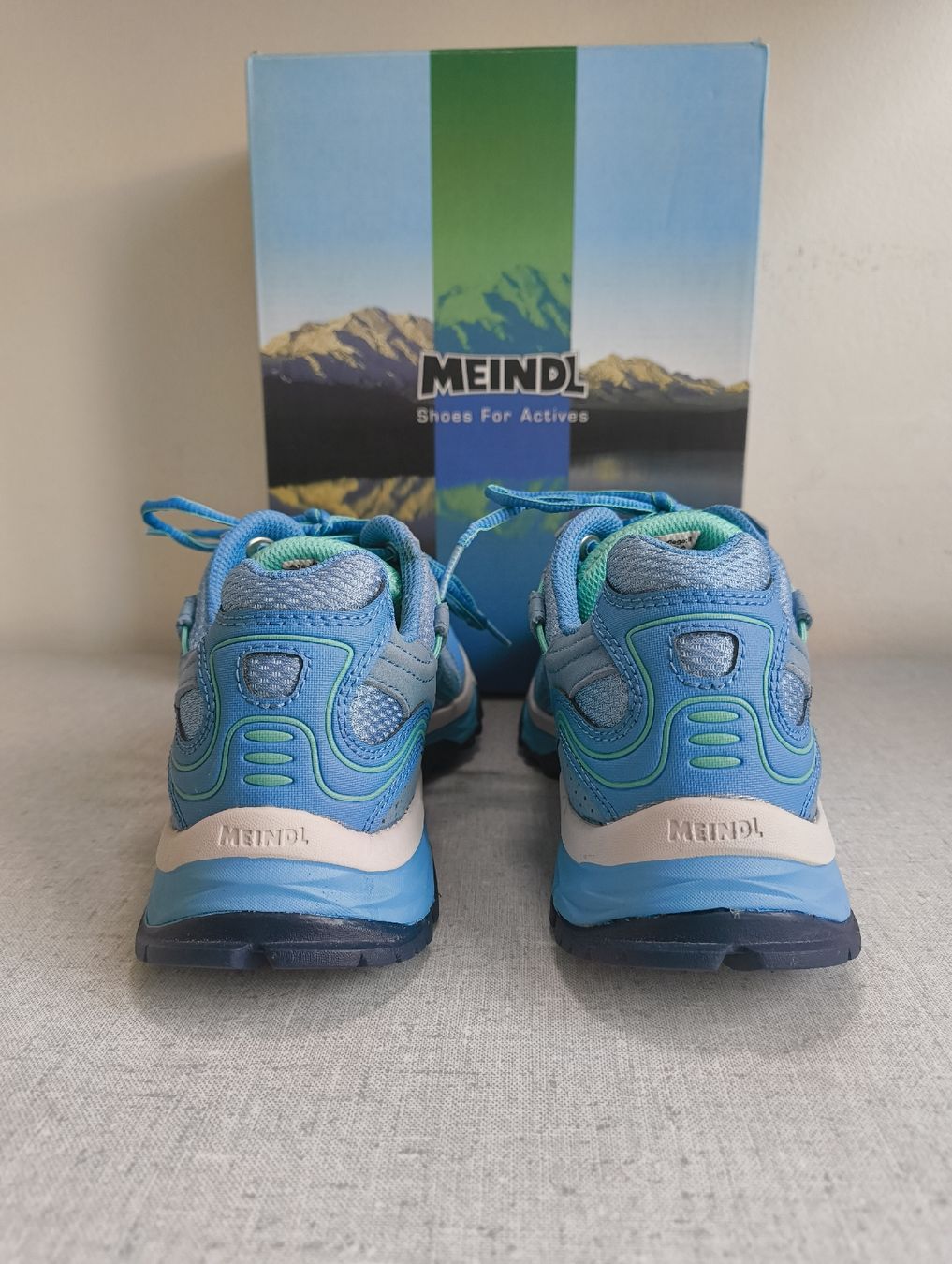 Meindl Scarpe da donna: Meindl Finale Lady GTX Wanderschuhe Grösse 3.5 hellblau – Nuovo e nell'imballaggio originale da Uitikon Waldegg venduto da PJLS1 3