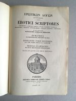 🟡 antikes Buch 1885 - Erotici Scriptores. EROTICA EROTIK