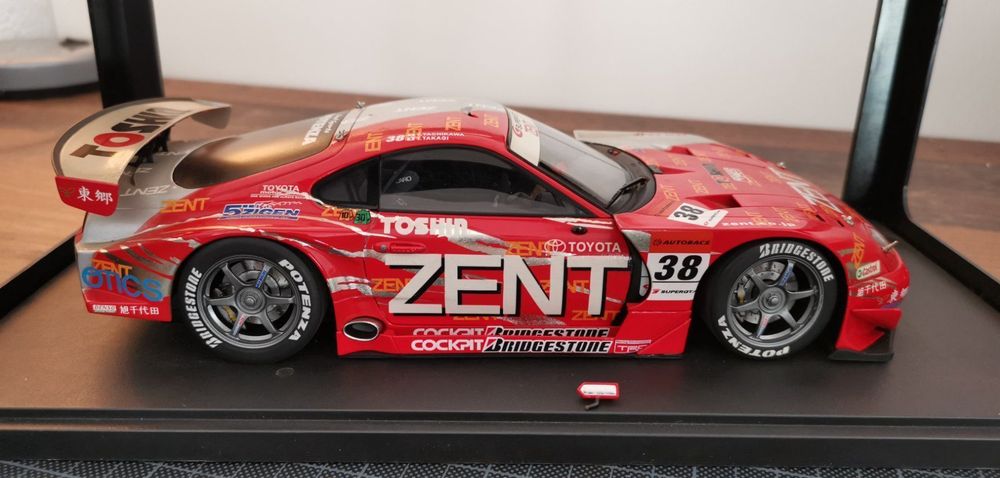 Modèle Réduit Toyota Gr Supra N°38 Tgr Team Zent Cerumo Gt500 Super Gt 2023 Yuji Tachikawa Hiroaki Ishiura