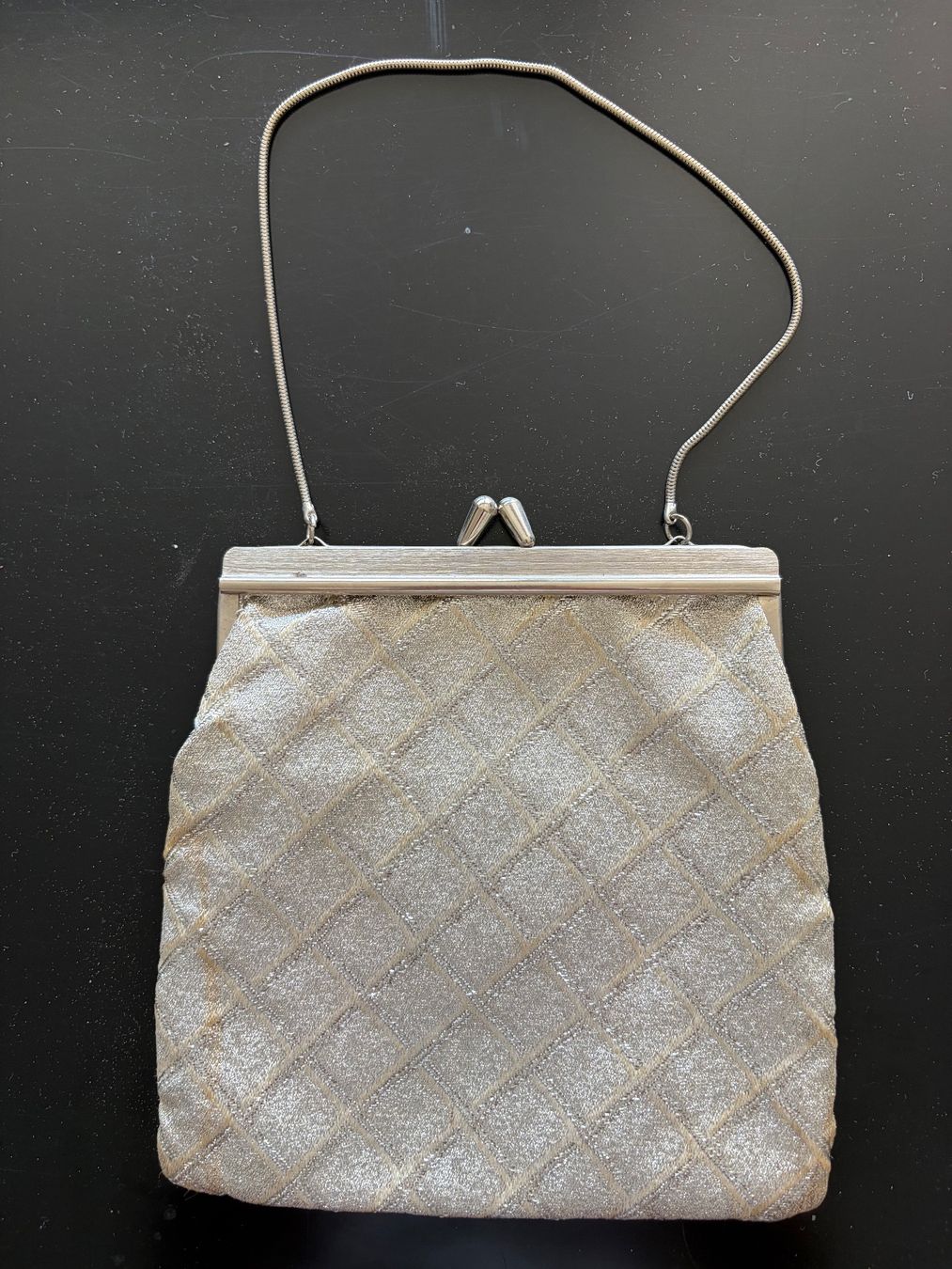 Borse da donna: Vintage Abendhandtasche silber – Usato da Luzern venduto da Lampion 1