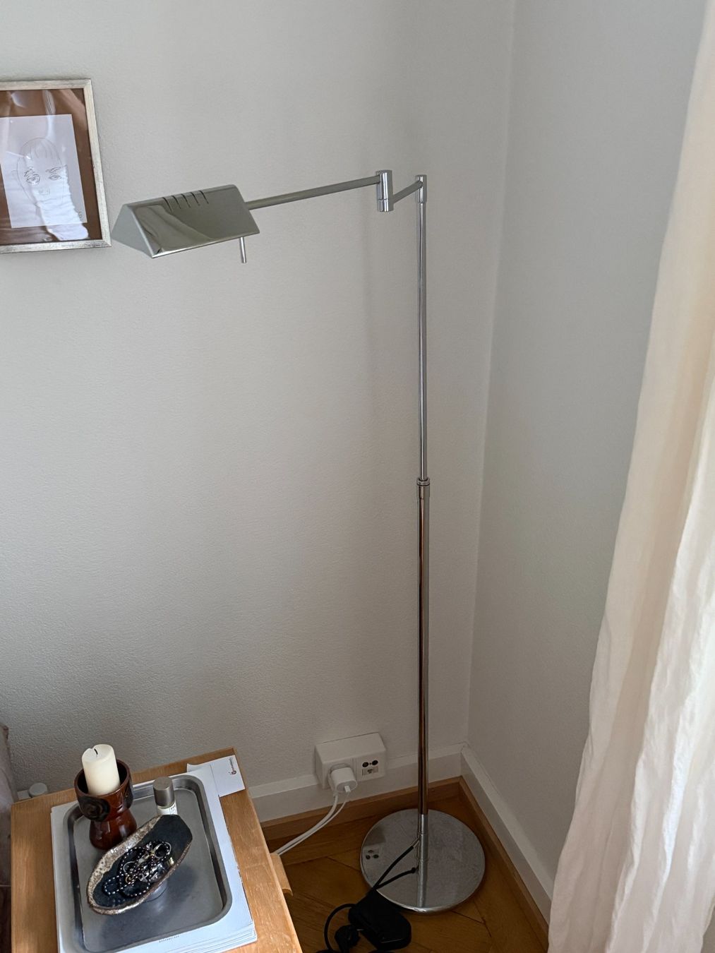 Lampade: Vintage Chromstahl Lampe – Usato da Zürich venduto da goebelclara
