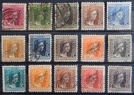 Luxemburg Official Kat. 93-107 */gest. 1915