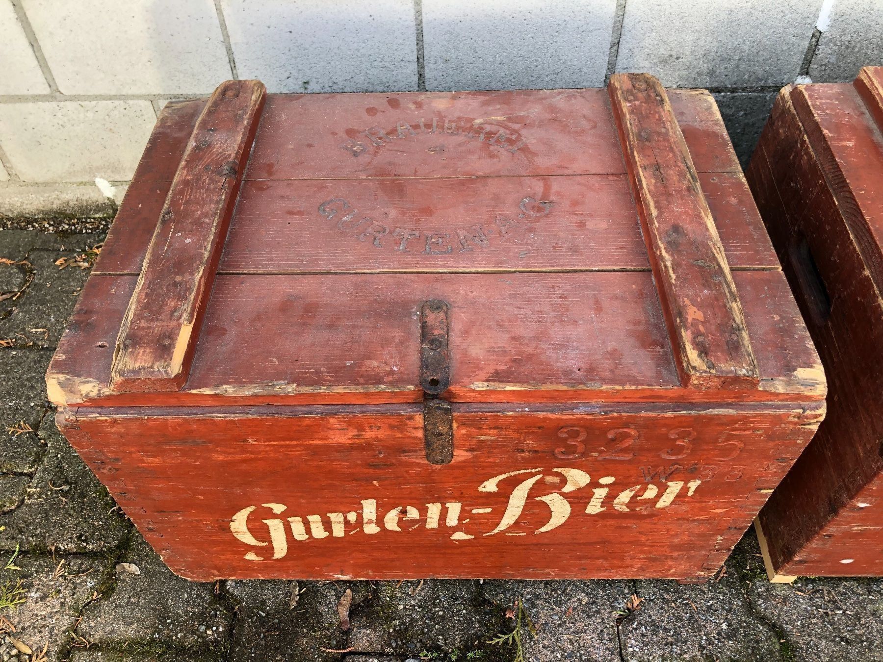 Casse di vino e birra: 2 sehr seltene Gurten-Bier Harassen – Usato da Feldbach venduto da Olive1 1
