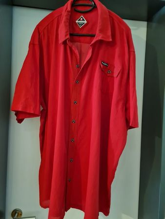 Neu: Hemd rot - kurzarm - Gr.4XL