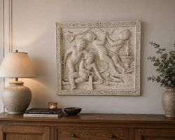 Magnifique bas-relief décoratif style antique 52 x 60 cm