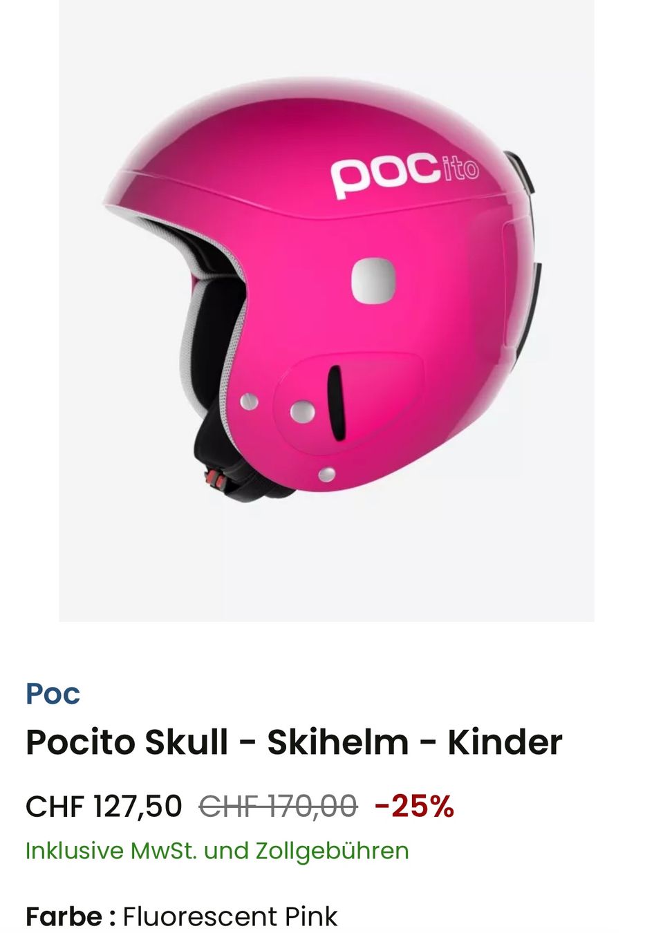 Poc Helme: POCito Helm XS-S – Gebraucht aus Männedorf von iza04