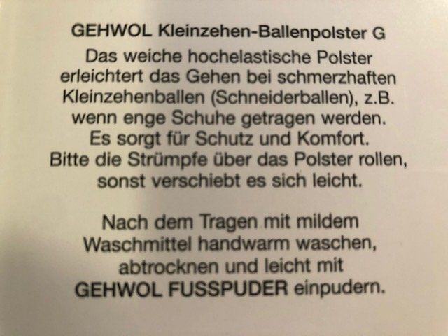 Pedicure: Kleinzehen Ballenpolster G – Nuovo (secondo la descrizione) da Nottwil venduto da Frontal 2