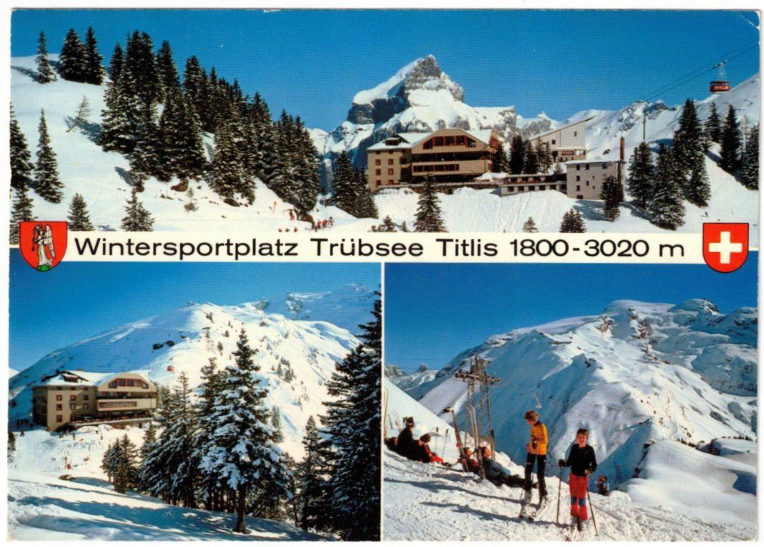 Cartoline postali: Engelberg - 3 Bild AK Trübsee-Titlis – Usato da Binningen venduto da Mountainrider