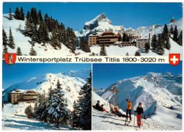 Engelberg - 3 Bild AK Trübsee-Titlis