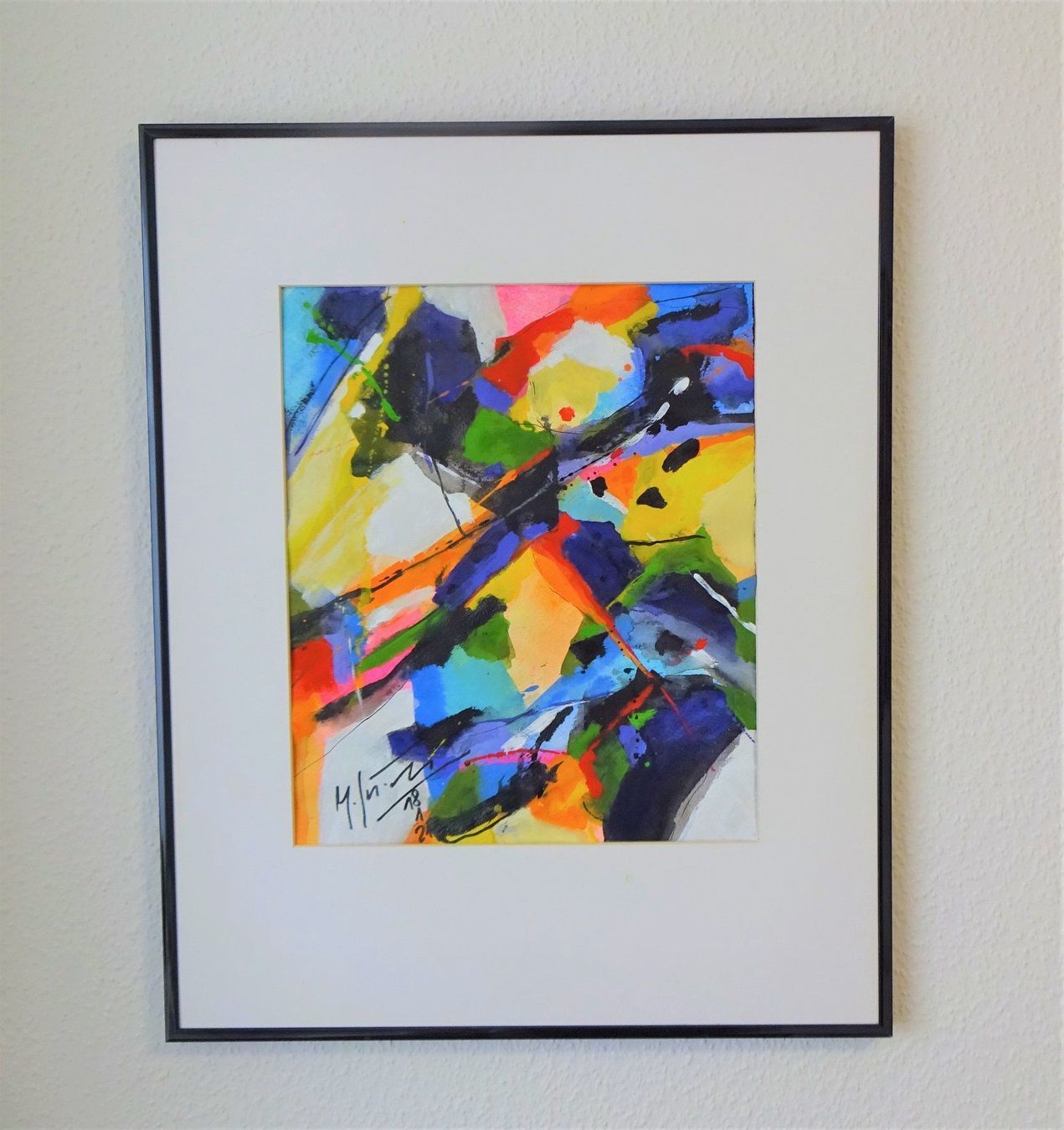 Gemälde: 40) Abstraktes Gouache Gemälde – Gebraucht aus Zürich von kunstkreis 1
