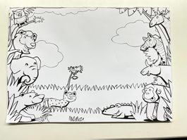 Kinder Papiertischset Trendform Geburtstag Thema Dschungel