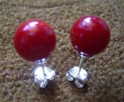 Orecchini pendenti & Orecchini a lobo: Feuerrote Korallen Ohrstecker 925 Silber – Nuovo e nell'imballaggio originale da Oberglatt ZH venduto da Goldfee1 2
