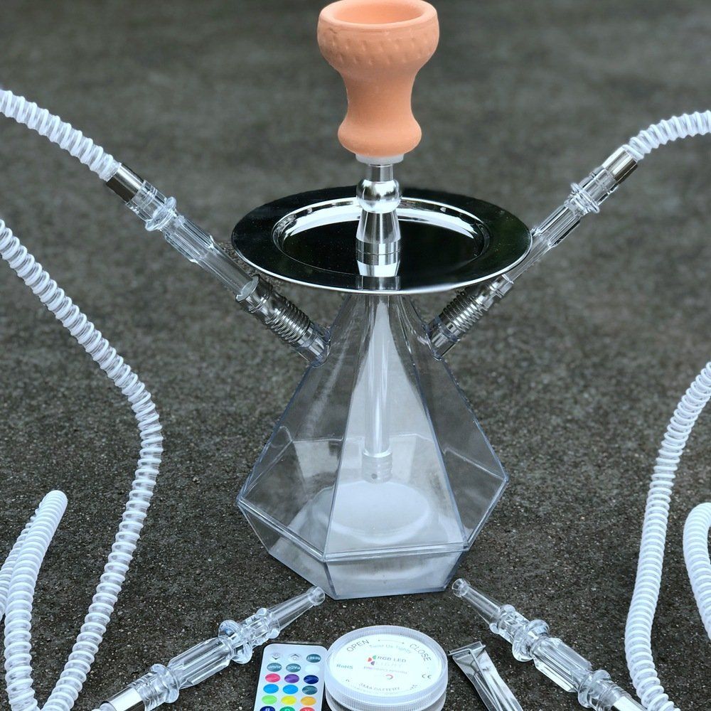 Narghilé: Chicha à double tuyau en acrylique avec éclairage LED – Nuovo e nell'imballaggio originale da Renens VD venduto da Accessoryworldch 2