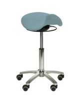 Sattelsitz-Hocker HELLBLAU mit Schwing-Mechanismus