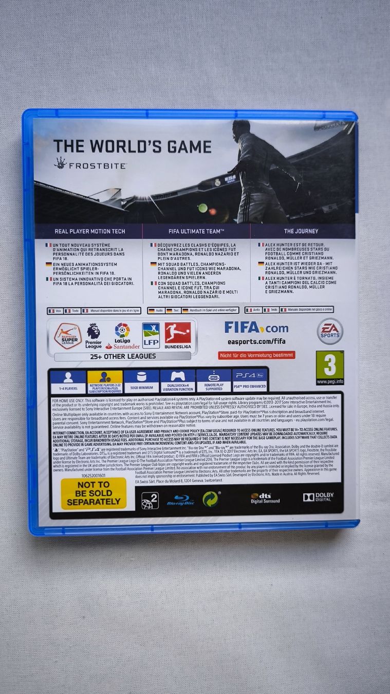 Jeux: PS4 - FIFA 18  – D'occasion à St-Prex par Deetouch 2