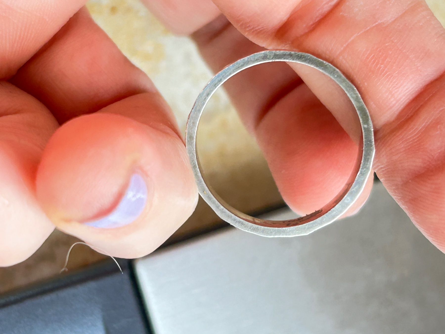 Anelli: Gehämmerter Silber Ring (61) – Usato da Basel venduto da bellespirit 5