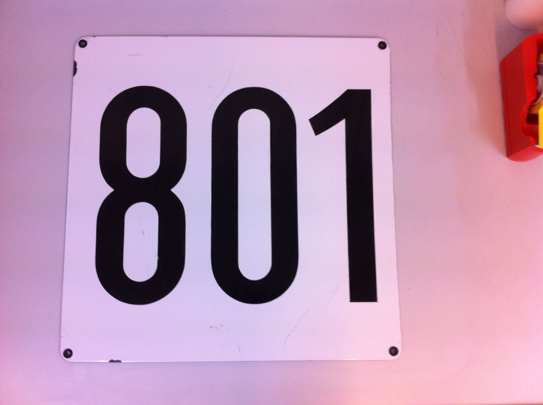 Schilder: Altes 801 Emailschild 60 x 60cm – Gebraucht aus Gossau ZH von peabo