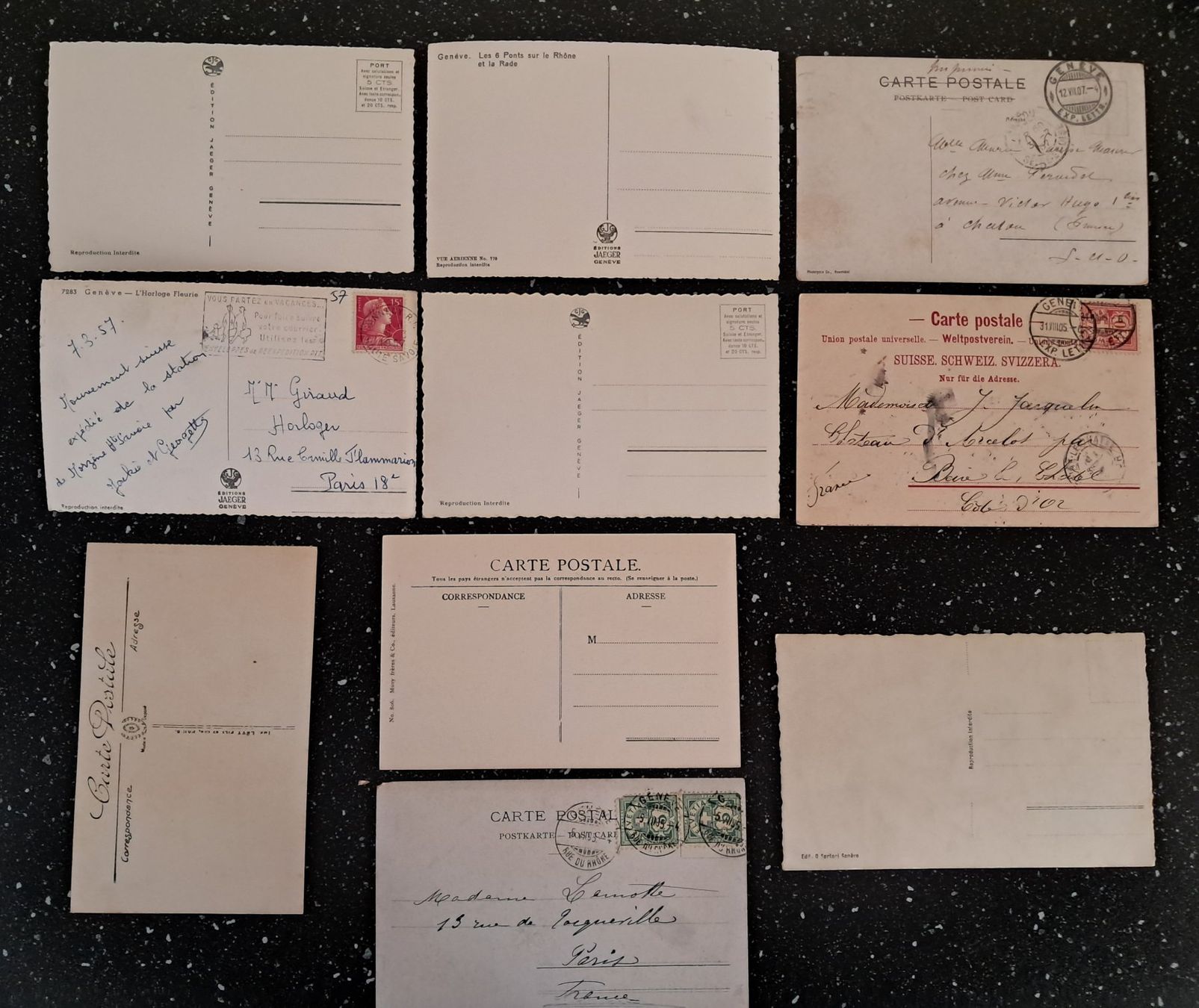 Cartoline postali: 10 CP GENEVE À PARTIR DE 1905 – Usato da Ponto Valentino venduto da giorgia06 1