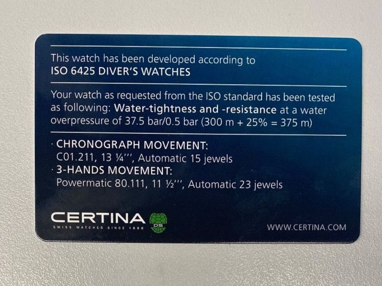 Certina Orologi: CERTINA Certificate – Nuovo (secondo la descrizione) da St. Gallen venduto da galluswatches 1