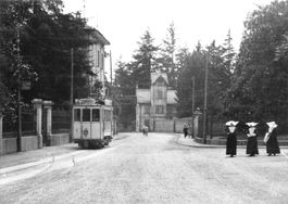 Mendrisio TI Tram Elettrici Mendrisiensi Ce 2/2 im Stadtbild