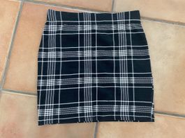 Minirock, Stretch, schwarz-weiss, Gr. XS