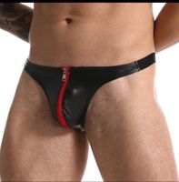 Sexy Künstleder Tanga TG L*  mit RotZIP