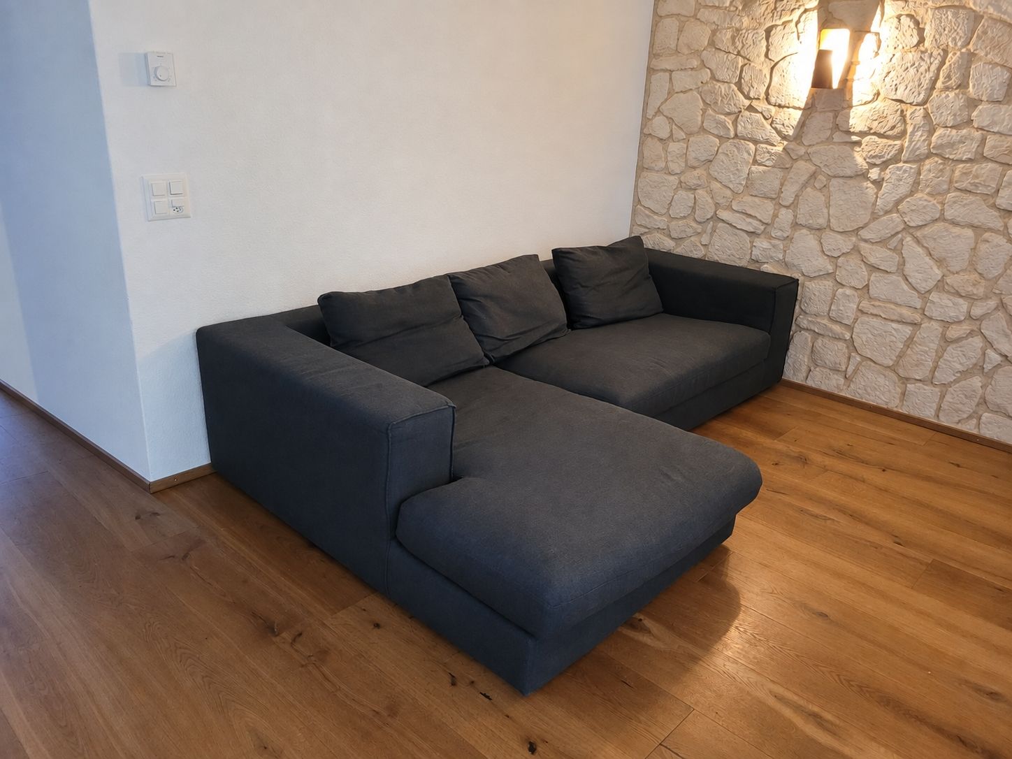 Pfister Divani: Brindisi Ecksofa (176x277cm) 2 teilig, anthrazit – Usato da Luzern venduto da Drsnoeggels 1