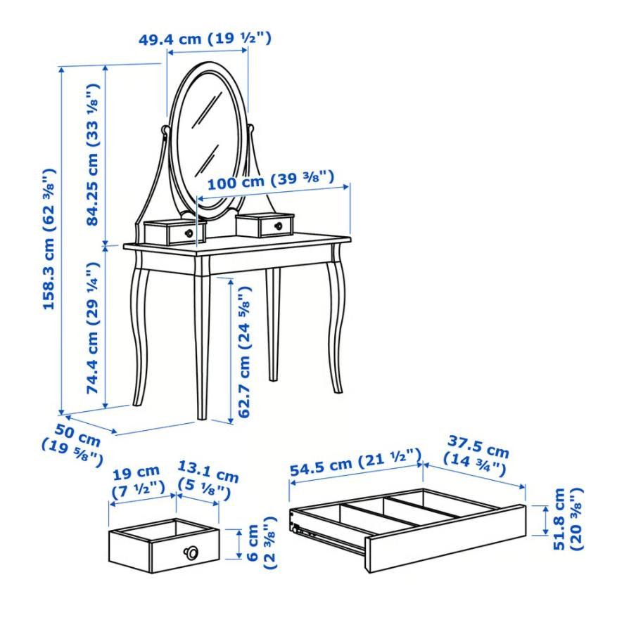 Ikea Coiffeuses: IKEA HEMNES Schminktisch – D'occasion à Regensdorf par kat_5n2y 6