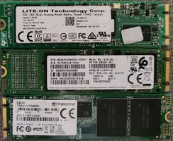 3× M.2 SSD Speichermodule Lite-On Samsung Transcend gebrauch