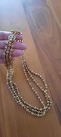 Vintage Franklin Mint Goldfarbene Kristall Statement-Kette