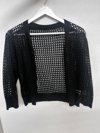 SCHWARZER STRICK-CARDIGAN