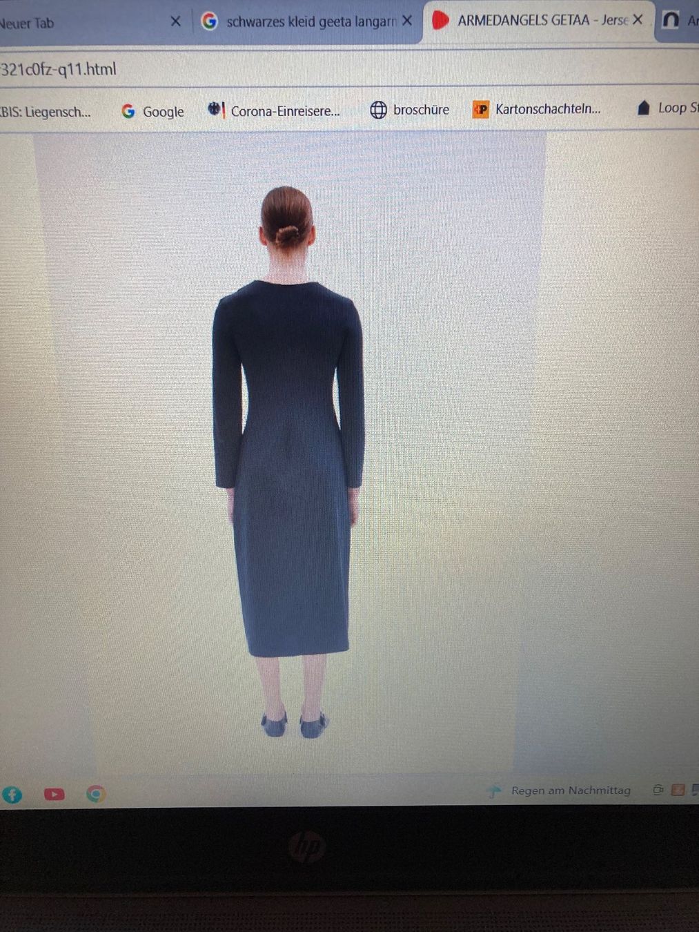 Armedangels Vestiti: langes, schwarzes Kleid von Armedangels, Gr. L – Usato da Bolligen venduto da ocean133 4