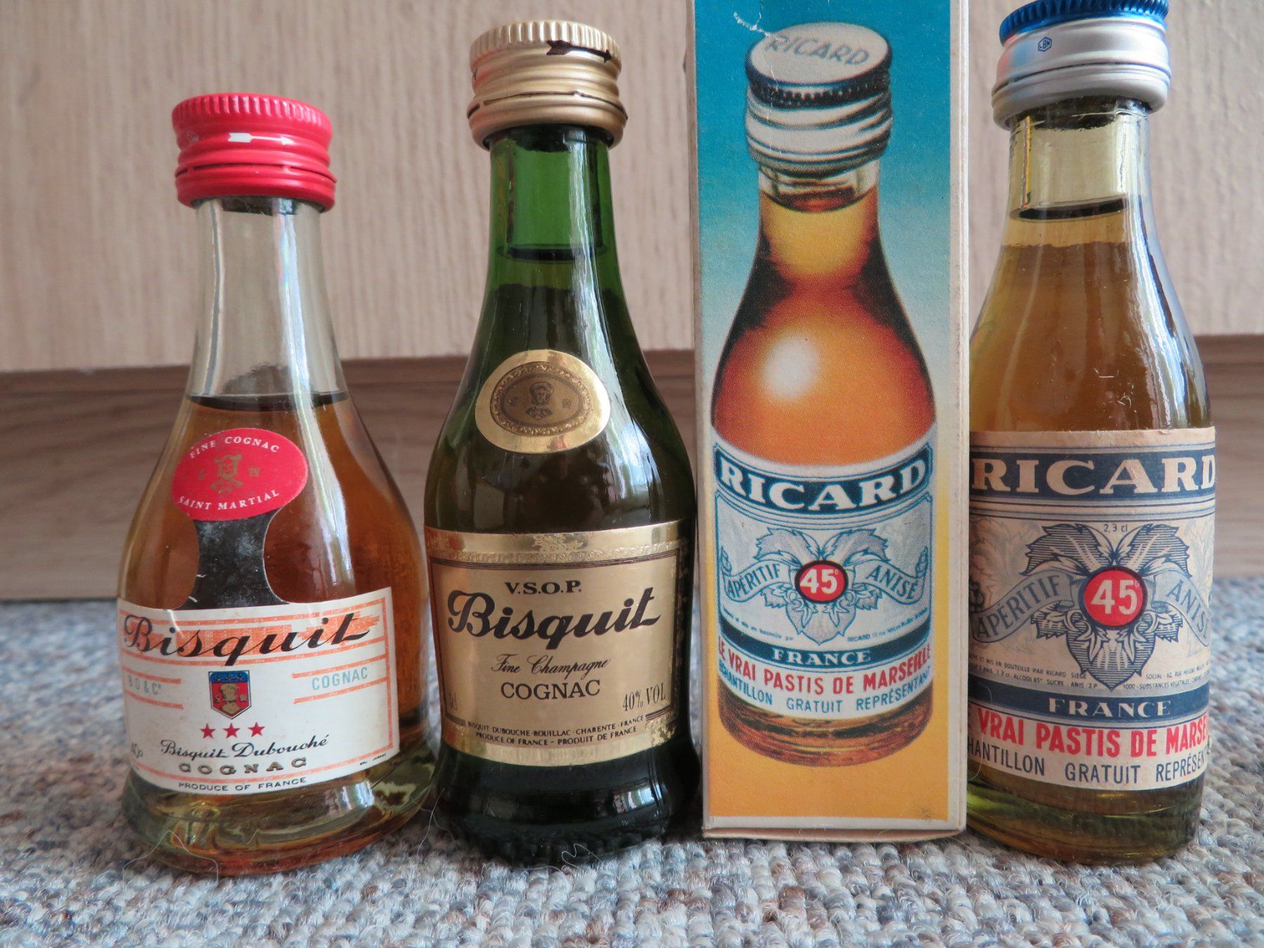 Lot 6 Mignonettes Cognac, Calvados, Pastis, Ricard, Scotch (D'occasion ...