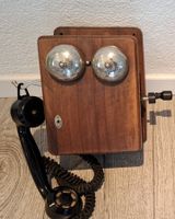 Antikes Wandtelefon aus Holz - Vintage