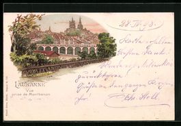 Litho Lausanne, Vue prise de Montbenon