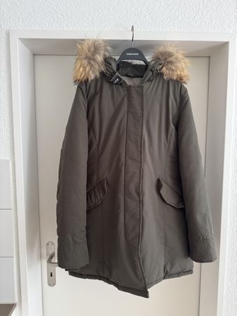Parka mit Pelz, Khaki, Grösse M/L