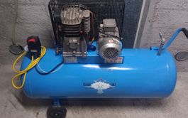 Compresseur d'air comprimé bleu - Idéal atelier/garage
