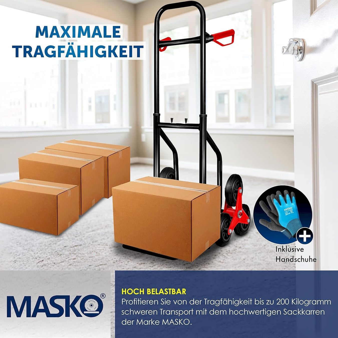 Altro per stoccaggio & trasporto: MASKO Sackkarre 200 kg Schwarz – Nuovo e nell'imballaggio originale da Bottighofen venduto da zaap 5